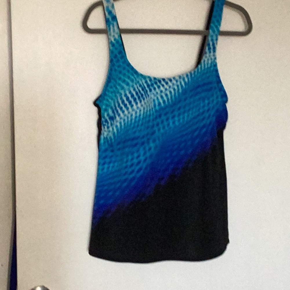Reebok Blue Fitted Swim Tankini Size 18 - Picture 3 of 11